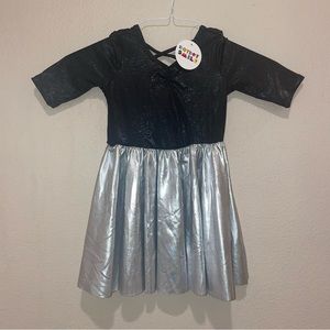 Dot Dot Smile Christmas Holiday Fancy Dress - 3/4 Black & Silver